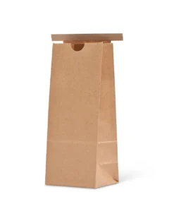 Bolsa de corbata de lata de papel Kraft natural de 8 oz