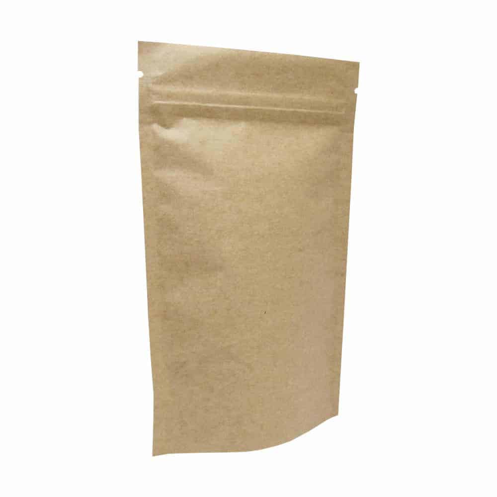 Bolsa vertical de Mylar de 4 oz - Lado kraft