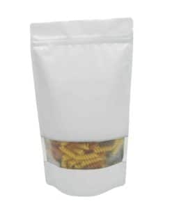 Bolsa blanca de 8 oz de calidad alimentaria con ventana