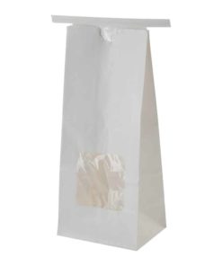 Bolsa de Papel de 1/2 lb con Lazo con Ventana Blanca - PBFY